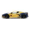 MARVEL COMICS X-Men Wolverine Chevy Corvette Die Cast Vehicle with Figure, Blue/Yellow (253225025SSU)