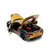 MARVEL COMICS X-Men Wolverine Chevy Corvette Die Cast Vehicle with Figure, Blue/Yellow (253225025SSU)