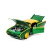 MARVEL COMICS Loki 1963 Ford Thunderbird Die Cast Vehicle with Figure, Green/Yellow (253225026SSU)