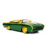 MARVEL COMICS Loki 1963 Ford Thunderbird Die Cast Vehicle with Figure, Green/Yellow (253225026SSU)