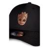MARVEL COMICS Guardians of the Galaxy Groot Embroidered Face Adjustable Cap, Black (BA837627GOG)