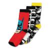 DC COMICS Batman Dark Knight, Bats, Silhouette Crew Socks (3-Pack), Unisex, 39/42, Multi-colour (CR687677BTM-39/42)