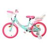 VOLARE Unicorn Green 16-Inch Girls Children's Bike (61683)