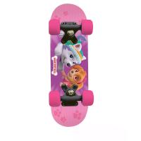PAW PATROL Children's 17-Inch Maple Wood Mini Skateboard Cruiser, Ages 3 Years and Above, Black/Pink (OPAW247-F)