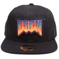 DOOM Logo Patch Snapback Baseball Cap, Black (SB601706DOO)