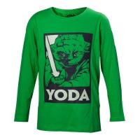 STAR WARS Yoda with Lightsaber Long Sleeve Shirt, Kid's Boy, 134/140, Years 8 to 10, Green (LSY19601STW-134/140)