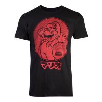 NINTENDO Super Mario Bros. Red Jumping Mario T-Shirt, Unisex, Extra Large, Black (TS331326NTN-XL)