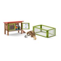 SCHLEICH Farm World Rabbit Hutch Toy Playset, 3 to 8 Years, Multi-colour (42420)