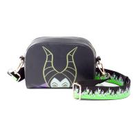 DISNEY Maleficent 2 Maleficent Character Face Shoulder Bag with Flaming Shoulder Strap, Female, Black (LB802811MMA)