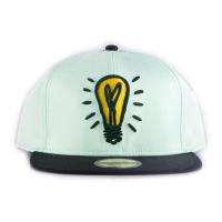 HASBRO Monopoly Light Bulb Icon Snapback Baseball Cap, Unisex, Turquoise/Black (SB470815HSB)