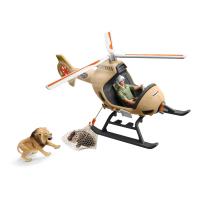 SCHLEICH Wild Life Animal Rescue Helicopter with Toy Figures & Accessories (42476)