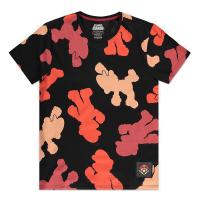 NINTENDO Super Mario Bros. Mario Colour Silhouette All-Over Print T-Shirt, Male, Large, Black (TS633155NTN-L)