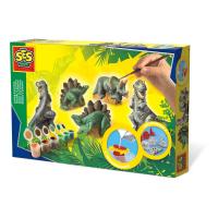 SES CREATIVE Children's Dinosaurs Casting and Painting Set, 5 to 12 Years, Multi-colour (01406)