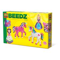 SES CREATIVE Children's Beedz Unicorns and Princesses Glitter Iron-on Beads Mosaic Set, 5 to 12 Years, Multi-colour (06216)