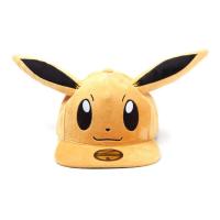 POKEMON Eevee Plush with Ears Snapback Baseball Cap, Unisex, Brown (SB057768POK)