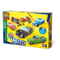 SES CREATIVE Cars Casting & Painting Kit, Unisex, Ages Six to Twelve Years, Multi-colour (01401)