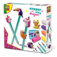 SES CREATIVE Children's Eraser Clay Designer, Unisex, 8 Years and Above, Multi-colour (00106)