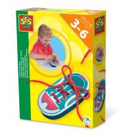 SES CREATIVE Children's I learn to Tie Shoe Laces, Unisex, Three to Six Years, Multi-colour (14629)