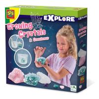 SES CREATIVE Children's Explore Growing Crystals and Gemstones, Unisex, Eight Years and Above, Multi-colour (25115)