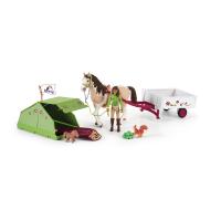 SCHLEICH Horse Club Sarah's Camping Adventure Toy Playset, Unisex, 5 to 12 Years, Multi-colour (42533)