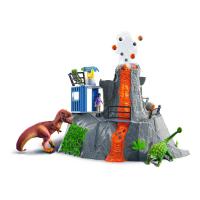 SCHLEICH Dinosaur Volcano Expedition Base Camp Toy Playset, Unisex, 4 to 10 Years, Multi-colour (42564)