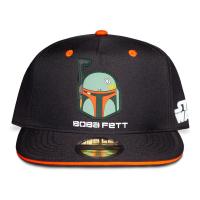 STAR WARS The Mandalorian Boba Fett Bounty Hunter Helmet Snapback Baseball Cap, Child, 5 to 6 Years, Black/Orange (SB764080STW)