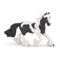 PAPO Horse and Ponies Cob Toy Figure, Three Years or Above, White/Black (51550)