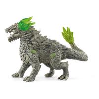 SCHLEICH Eldrador Creatures Stone Dragon Toy Figure, 7 to 12 Years, Grey/Green (70149)