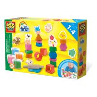 SES CREATIVE Children's My First Dough Shape Stacking Animals, 1 to 4 Years (14439)