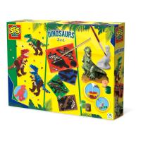 SES CREATIVE Dinosaurs 3-in-1 Craft Set, 5 Years and Above (01409)