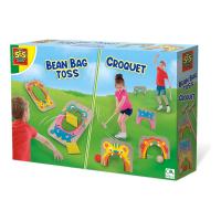 SES CREATIVE Croquet and Bean Bag Toss 2-in-1 Game, 4 Years and Above (02293)