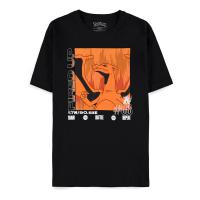 POKEMON Charizard Fired Up Train Battle Repeat T-Shirt, Male, Extra Large, Black (TS350041POK-XL)