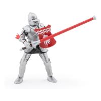 PAPO Fantasy World Unicorn Knight with Spear Toy Figure, 3 Years or Above, Red/Silver (39782)