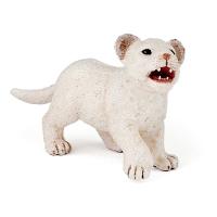 PAPO Wild Animal Kingdom White Lion Cub Toy Figure, 3 Years or Above, White (50076)