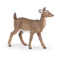 PAPO Wild Animal Kingdom White-Tailed Doe Toy Figure, 3 Years or Above, Brown (50218)