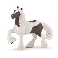 PAPO Horses and Ponies Skewbald Irish Cob Toy Figure, 3 Years or Above, Brown/White (51513)