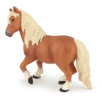 PAPO Horses and Ponies Shetland Pony Toy Figure, 3 Years or Above, Brown/White (51518)