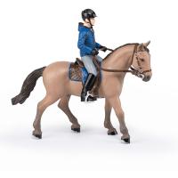 PAPO Horses and Ponies Walking Horse and Horseman Toy Figure, 3 Years or Above, Multi-colour (51565)