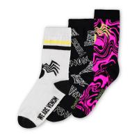 MARVEL COMICS Venom Logo All-over Print Children's Crew Socks (3-Pack), Unisex, 35/38, Multi-colour (CR107406MVL-35/38)