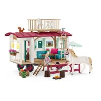 SCHLEICH Horse Club Caravan for Secret Club Meetings Toy Playset, 5 to 12 Years, Multi-colour (42593)