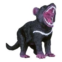 MOJO Wildlife & Woodland Tasmanian Devil Toy Figure, 3 Years and Above, Black (381058)