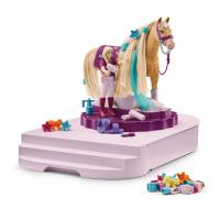 SCHLEICH Horse Club Sofia's Beauties Grooming Station Toy Playset, 5 to 12 Years, Multi-colour (42617)