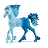 SCHLEICH Bayala Elementa Water Flames Unicorn Foal Toy Figure, 5 to 12 Years, Blue (70758)