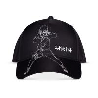 NARUTO SHIPPUDEN Ninja Fighting Pose Adjustable Cap, Black (BA213478NRS)