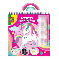 SES CREATIVE 3-in-1 Activity Glitter Colouring Book, Three Years and Above (00117)