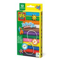 SES CREATIVE Infinity Modelling Clay, 12 Pack Set, Three Years and Above (00406)