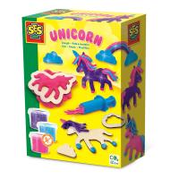 SES CREATIVE Unicorns Neon Glitter Modelling Dough Set, Three Years and Above (00410)