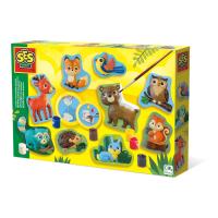 SES CREATIVE Forest Animals Casting and Painting Set, Five Years and Above (01134)