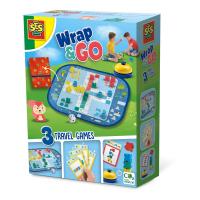 SES CREATIVE Wrap&Go Travel Games (Ludo, Quartet and Speed Blocks), Four Years and Above (02236)