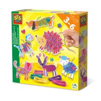 SES CREATIVE Yarn Wrap Animals Craft Kit, 3 to 6 Years (14024)